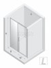 NEW TRENDY Drzwi wnękowe PRIME GUNMETAL BRUSHED 1D L 130x200 szkło czyste 6mm Active Shield 2.0 D-0891A